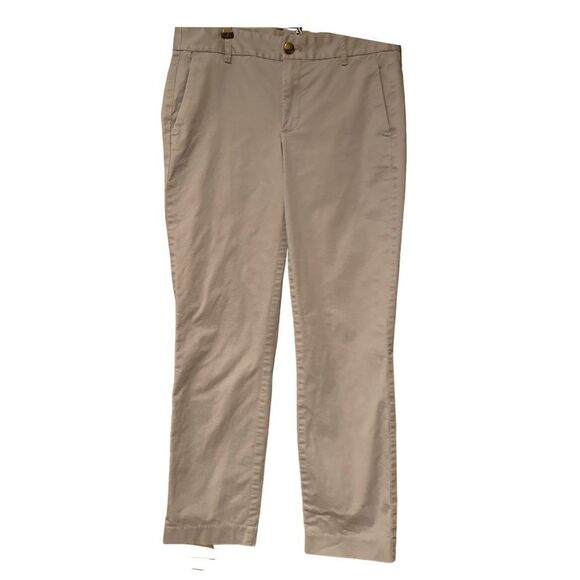 J Crew Stretch  Light Grey Cropped Pants Size 4 - Picture 1 of 10